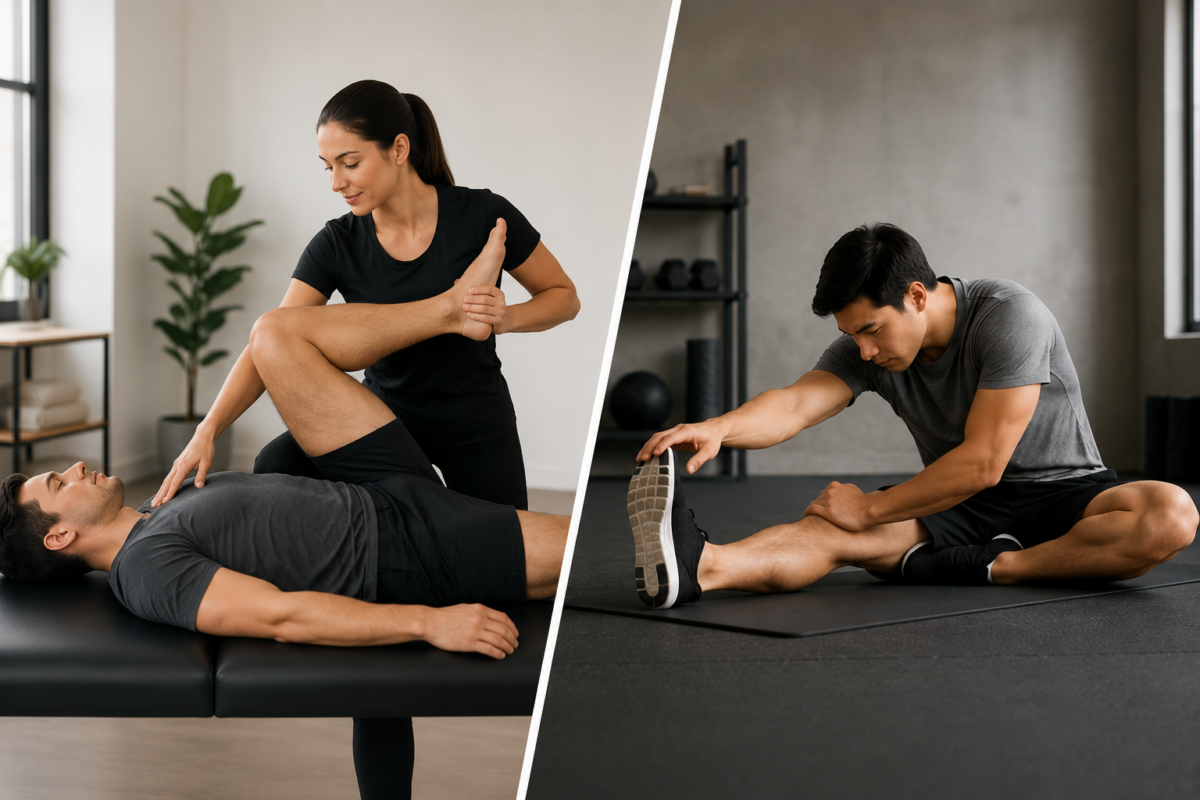 assisted stretching vs. solo stretching